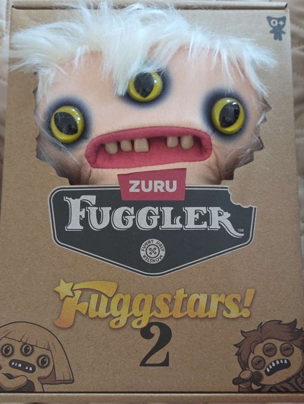 ZURU Fuggler Fuggstars Plush Monster - Cream with Yellow Eyes